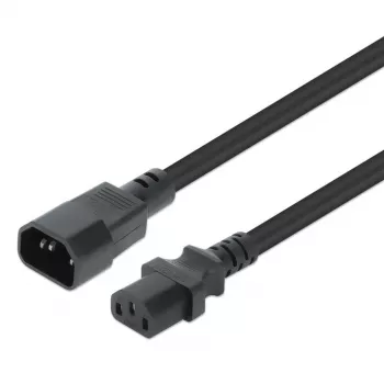 Manhattan cavo di alimentazione, connettore maschio C14 a connettore femmina C13 (cavo per apparecchi), monitor a CPU, 5 m, 10A, nero, cavo, garanzia a vita