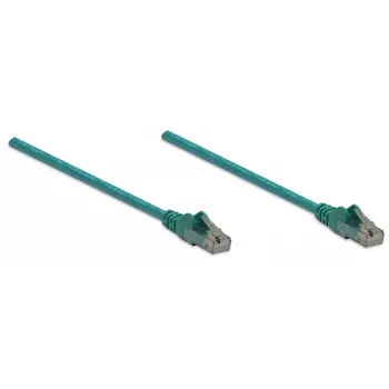 Intellinet cavo patch di rete, Cat6, 10 m, verde, CCA, U/UTP, PVC, RJ45, contatti dorati, protezione linguetta, anti-piega, garanzia a vita