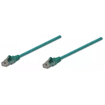 Intellinet cavo patch di rete, Cat6, 10 m, verde, CCA, U/UTP, PVC, RJ45, contatti dorati, protezione linguetta, anti-piega, garanzia a vita