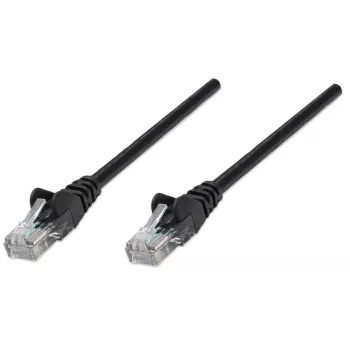 Intellinet cavo patch di rete, Cat6, 7,5 m, nero, CCA, U/UTP, PVC, RJ45, contatti dorati, protezione linguetta, guaina anti-piega, garanzia a vita