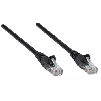 Intellinet cavo patch di rete, Cat6, 7,5 m, nero, CCA, U/UTP, PVC, RJ45, contatti dorati, protezione linguetta, guaina anti-piega, garanzia a vita