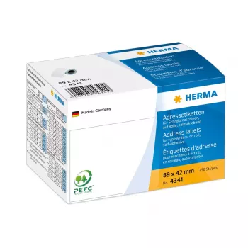 Etichette per indirizzi HERMA 4341 89x42 mm bianco carta opaca 250 pezzi