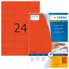 Etichette HERMA colorate A4 70x37 mm rosso carta opaca 2400 pezzi