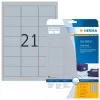 Etichetta adesiva per stampante HERMA Labels A4 63,5x38,1 mm argento pellicola lucida