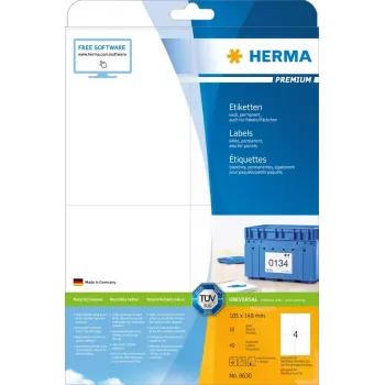 Etichetta adesiva per stampante HERMA 8630 A4 105x148 mm