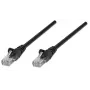 Cavo patch di rete Intellinet, Cat5e, 0,5 m, nero, CCA, U/UTP, PVC, RJ45, contatti dorati, linguetta di sicurezza, con scarico di trazione, garanzia a vita