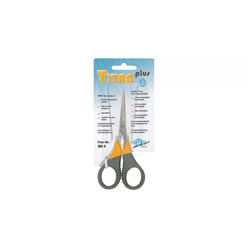 Forbici da ufficio WEDO 985 4 taglio dritto grigio giallo