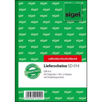 Quaderno Sigel SD014 A6 40 fogli verde bianco