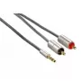 Cavo audio Hama 00080864 1 m 3,5 mm a 2 x RCA argento
