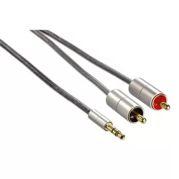 Cavo audio Hama 00080865 2 m 3,5 mm 2 x RCA argento