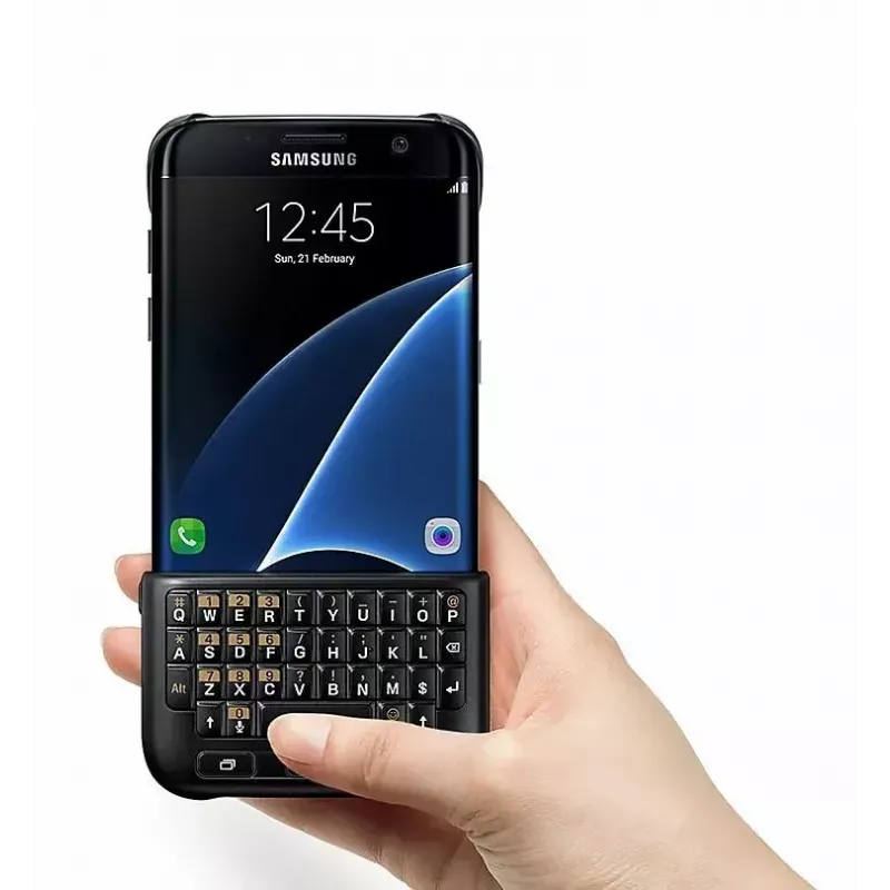 Samsung cover con tastiera QWERTZ per Galaxy S6 edge+, nera (EJ-CG928MBEGDE)