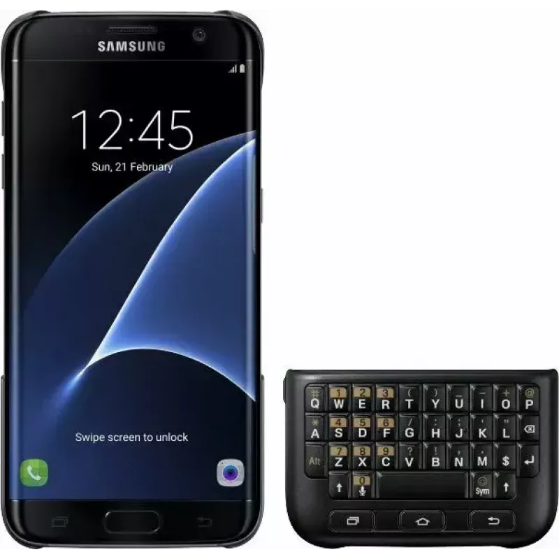 Samsung cover con tastiera QWERTZ per Galaxy S6 edge+, nera (EJ-CG928MBEGDE)