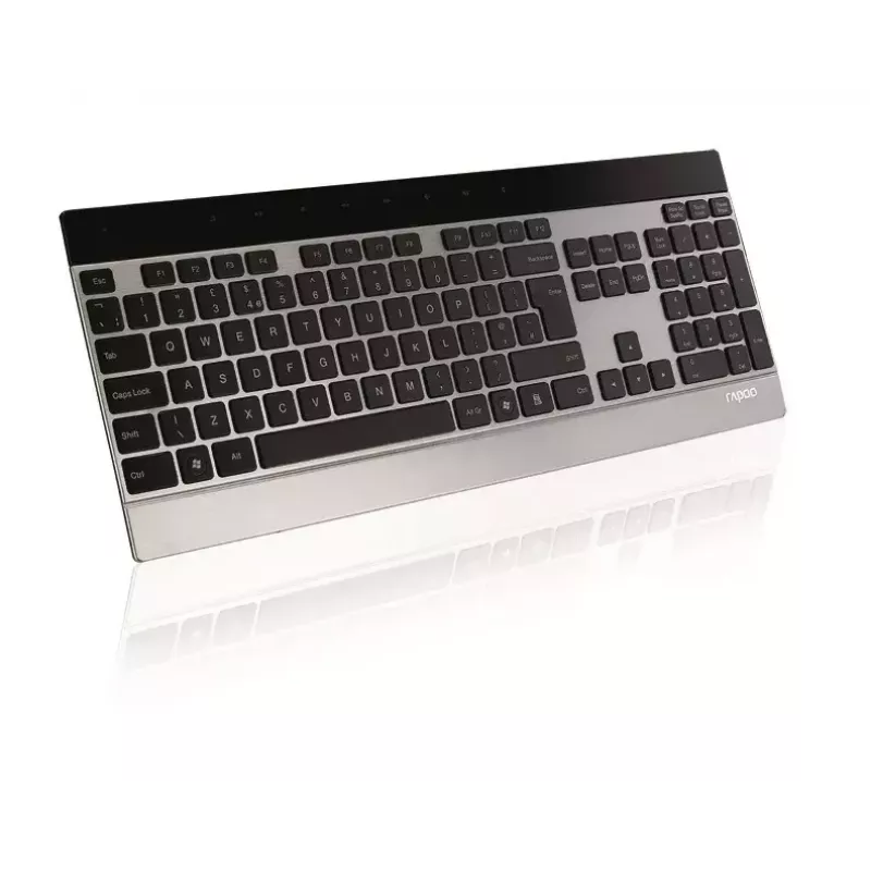 Tastiera Rapoo E9270P RF Wireless QWERTZ tedesco nero argento