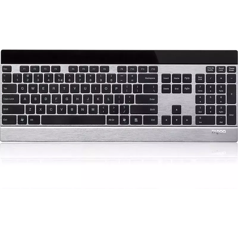Tastiera Rapoo E9270P RF Wireless QWERTZ tedesco nero argento