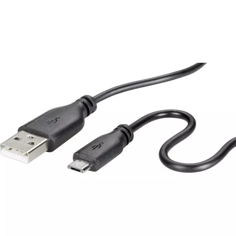 Cavo dati USB 2.0 Renkforce RF-4032111, USB A su Micro-USB B, 1 m, nero