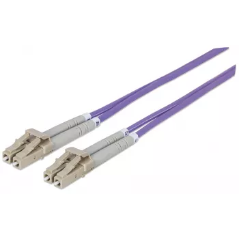 Cavo patch in fibra ottica Intellinet, OM4, LC/LC, 5 m, viola, duplex, multimode, 50/125 µm, LSZH, fibra ottica, garanzia a vita