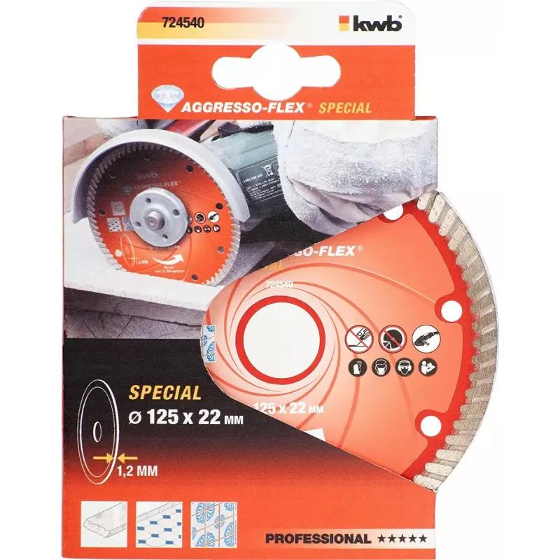 Disco da taglio KWB 724540 per cemento granito marmo piastrella