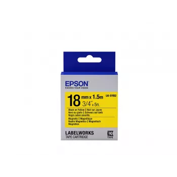 Cartuccia etichetta Epson magnetica LK-5YB2 nero/giallo 18 mm (1,5 m)