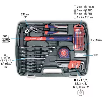 Valigetta utensili KWB 65 PC 65 utensili