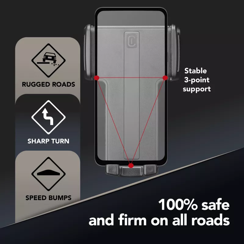Cellularline Hug - universale, cellulare/smartphone, supporto passivo, auto, nero