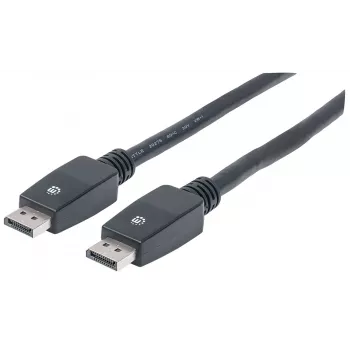 Cavo DisplayPort 1.1 Manhattan, 4K@60Hz, 10 m, connettore maschio su connettore maschio, con blocco, completamente schermato, nero, garanzia a vita
