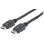 Manhattan 354134 cavo DisplayPort, DP (M) – DP (M), 10 m, con blocco a scatto, stampato, supporto 4K, nero