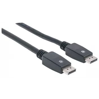 Cavo DisplayPort 1.1 Manhattan, 4K@60Hz, 10 m, connettore maschio su connettore maschio, con blocco, completamente schermato, nero, garanzia a vita