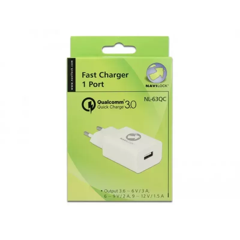 Caricabatterie per dispositivi mobili Navilock 62969 universale bianco AC per interni