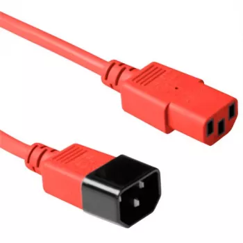Connettore femmina C13 - C14 3,00 m rosso ACT AK5107