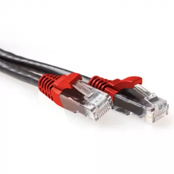 ACT Nero 0,5 metri cavo patch U/UTP CAT6A incrociato con connettori RJ45