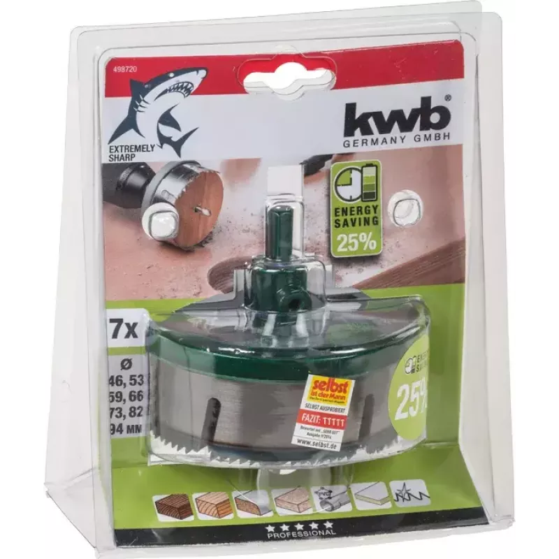 Set di seghe a tazza KWB 498720 da 7 pz.