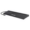 Manhattan Dock/Hub USB-C con lettore di schede e MST, connettori (x9): audio 3,5 mm, DisplayPort, Ethernet, HDMI, USB-A (x3), USB-C e VGA, con Power Delivery (100 W) al connettore USB-C (nota: alimentatore USB-C e cavo USB-C aggiuntivi necessari), tutti i connettori possono essere utilizzati contemporaneamente