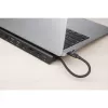 Manhattan Dock/Hub USB-C con lettore di schede e MST, connettori (x9): audio 3,5 mm, DisplayPort, Ethernet, HDMI, USB-A (x3), USB-C e VGA, con Power Delivery (100 W) al connettore USB-C (nota: alimentatore USB-C e cavo USB-C aggiuntivi necessari), tutti i connettori possono essere utilizzati contemporaneamente