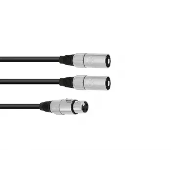 Cavo audio XLR (3 pin) 2 x XLR (3 pin) nero Omnitronic 30225204