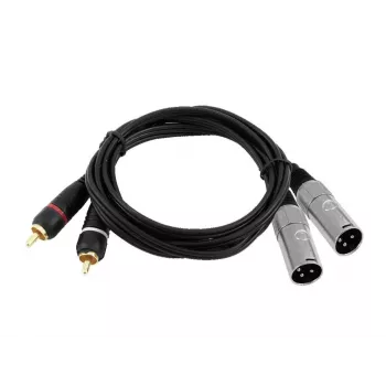 Cavo audio Omnitronic 3022522D 3 m 2 x XLR 2 x RCA nero