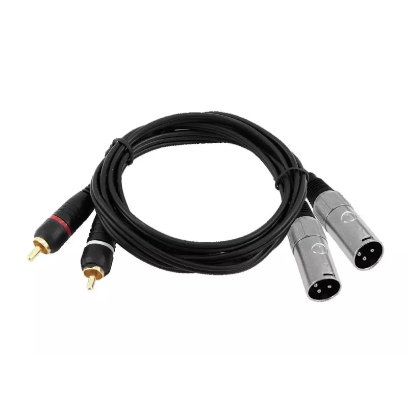 Cavo audio Omnitronic 3022522D 3 m 2 x XLR 2 x RCA nero