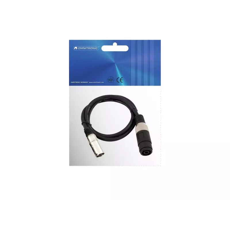Cavo audio Omnitronic 30225590 Speakon XLR 1 m nero