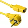 Cavo di alimentazione ACT spina CEE 7/7 (angolare) - C13 giallo 5 m
