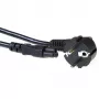 Cavo di alimentazione ACT spina CEE 7/7 (angolare) - C5 nero 1,5 m