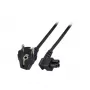 Cavo di alimentazione ACT spina CEE 7/7 (angolare) - C5 (angolare) nero 1 m