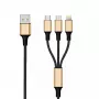 Cavo USB 2GO 797152 3m USB B USB C/micro-USB B/Lightning nero oro