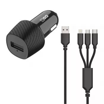 Caricabatterie mobile 2GO 797258 universale nero accendisigari auto 12/24V