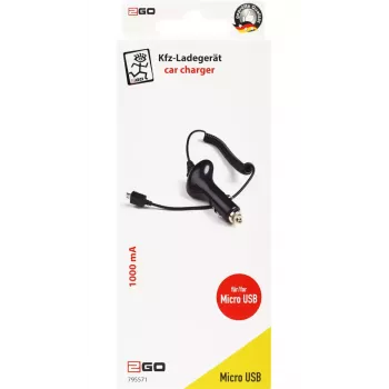 Caricabatterie per dispositivi mobili 2GO 795571 universale nero accendisigari auto 12/24V