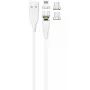 Cavo USB 2GO 797317 1m USB B USB C/micro-USB B/Lightning bianco