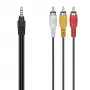 Cavo audio Hama 00305016 1,5 m 3,5 mm jack su 3 x RCA nero