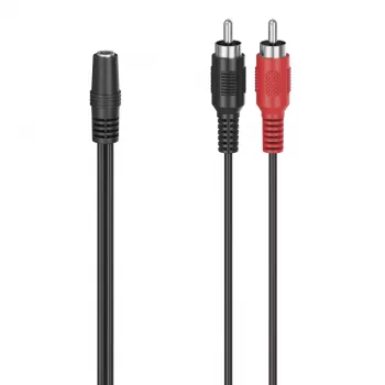 Cavo audio Hama 00305040 3,5 mm femmina su 2 x RCA maschio nero