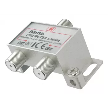 Splitter per cavi HAMA Classic Line a 2 vie — 2 uscite per cavo coassiale TV/antenna