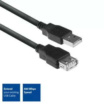 ACT cavo prolunga USB 2.0 connettore maschio A - connettore femmina A 3 metri