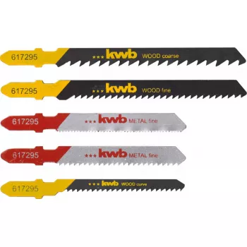 Lama per seghetto alternativo KWB 617295 acciaio al carbonio HCS 5 pezzi