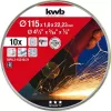 Set di dischi da taglio kwb 712021 disco da taglio sottile centro piatto 10 pezzi